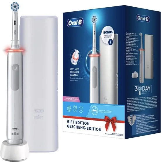 Oral-B Pro 3 - 3500 - Witte Elektrische Tandenborstel + Reisetui