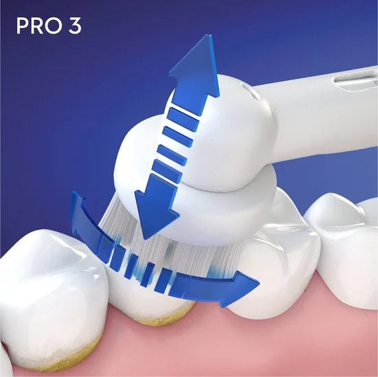 Oral-B Pro 3 - 3500 - Witte Elektrische Tandenborstel + Reisetui