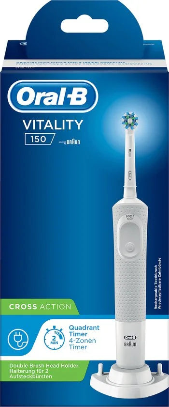 Oral-B Vitality 150 White CrossAction Elektrische Tandenborstel Powered By Braun