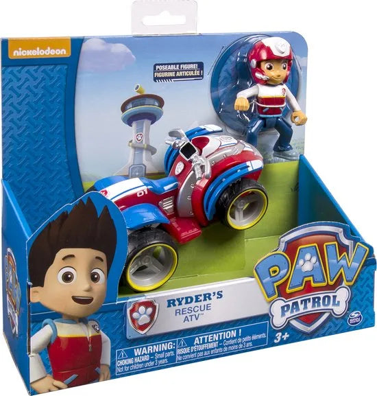 PAW Patrol - Ryder's Rescue ATV - speelgoedauto met speelfiguur
