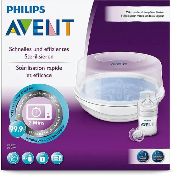 Philips AVENT SCF282/22  Magnetronstoomsterilisator incl. Fles en Speen