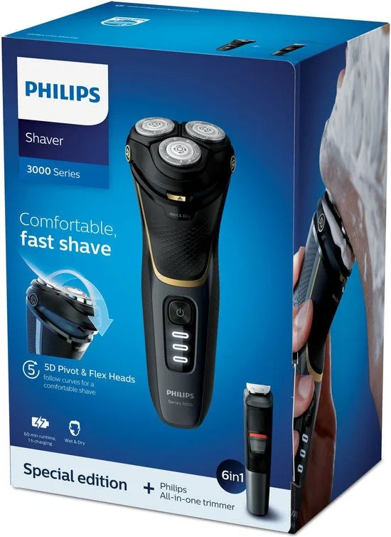 Philips Series 3000 S3333/58 - Scheerapparaat incl. multigroomer - Wet & Dry