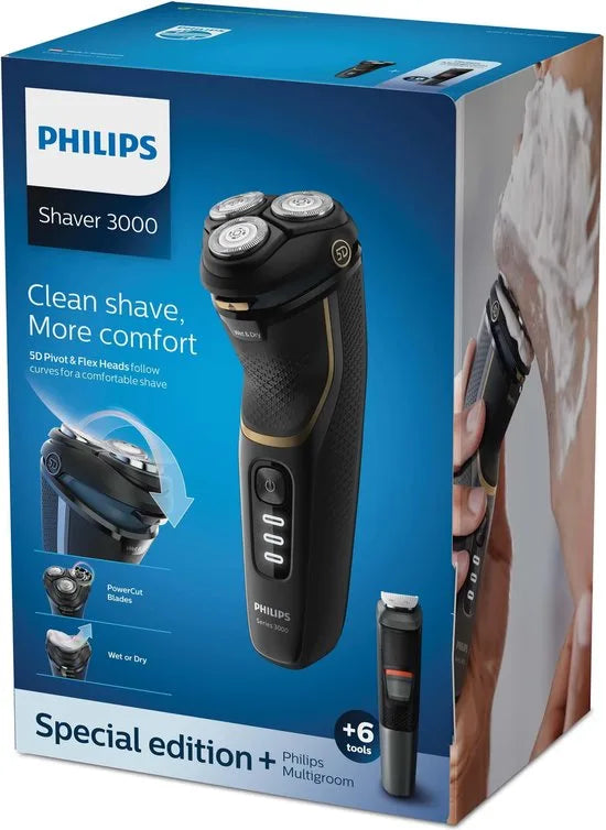 Philips Series 3000 S3333/58 - Scheerapparaat incl. multigroomer - Wet & Dry