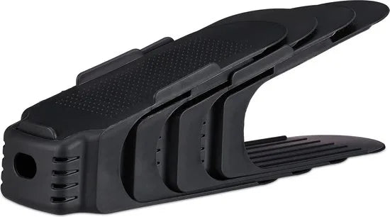 Relaxdays 12x schoenen organizer - schoenen opbergsysteem - schoenenopberger - zwart