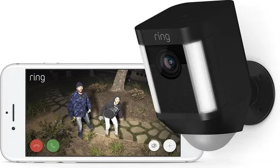 Ring Spotlight Cam Batterij - Beveiligingscamera - Zwart
