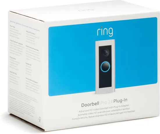 Ring Wired Video Doorbell Pro Plug-In - Slimme deurbel - 1536p HD-video - 3D-bewegingsdetectie (voorheen Video Doorbell Pro 2)