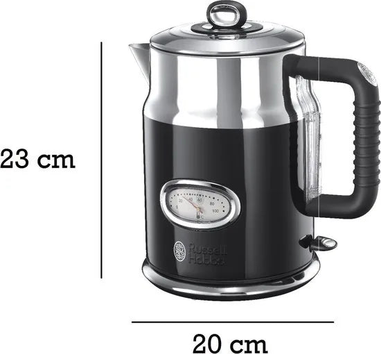 Russell Hobbs 21671-70 Retro Classic Noir Waterkoker - Zwart