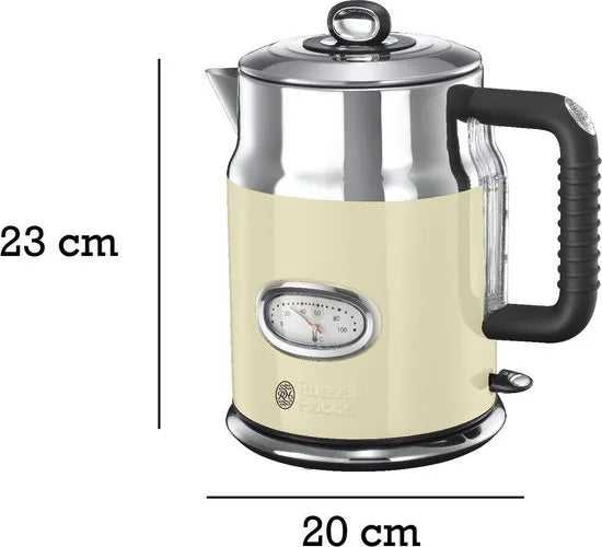 Russell Hobbs 21672-70 Retro Vintage Cream Waterkoker - Crème
