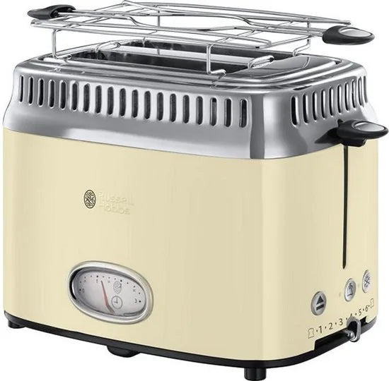 Russell Hobbs 21682-56 Retro Vintage Broodrooster Crème/RVS