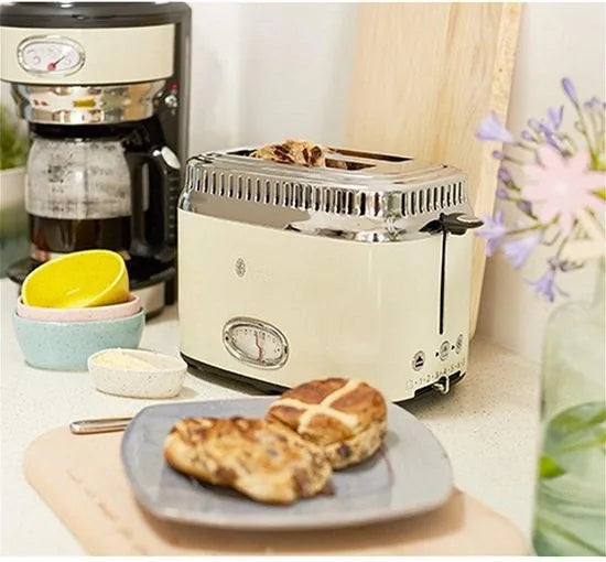 Russell Hobbs 21682-56 Retro Vintage Broodrooster Crème/RVS