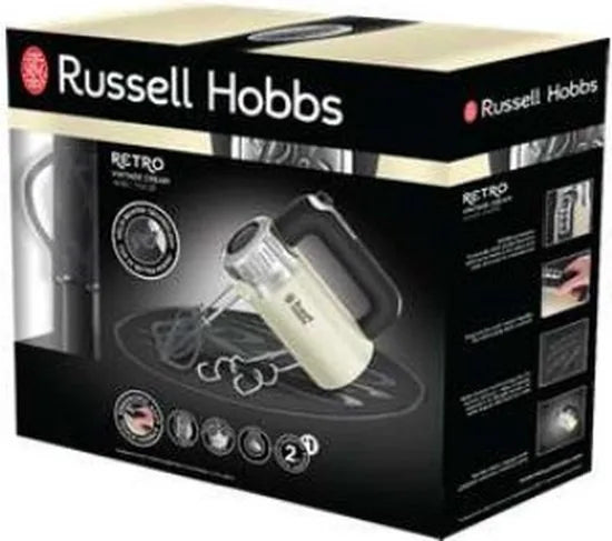 Russell Hobbs 25202-56 Retro Hand Mixer - Creme