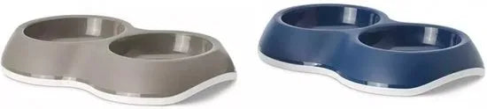 Savic Voerbak Delice Double - Hondenvoerbak - 26x16x4 cm Assorti Geschikt Voor Honden En Katten