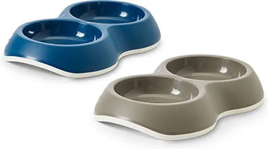 Savic Voerbak Delice Double - Hondenvoerbak - 26x16x4 cm Assorti Geschikt Voor Honden En Katten
