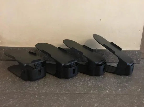 Schoenen opbergsysteem - 10 stuks - zwart - verstelbaar