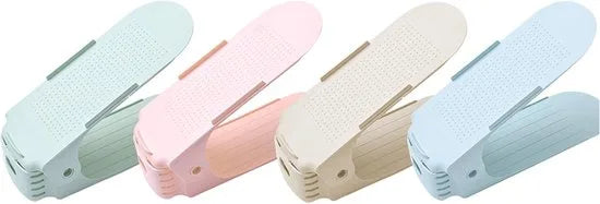 Schoenen Opbergsysteem Verstelbaar - Schoenenopbergers - Schoenenrek - Schoenenkast - Schoenen Organizer – Set van 5 - Roze