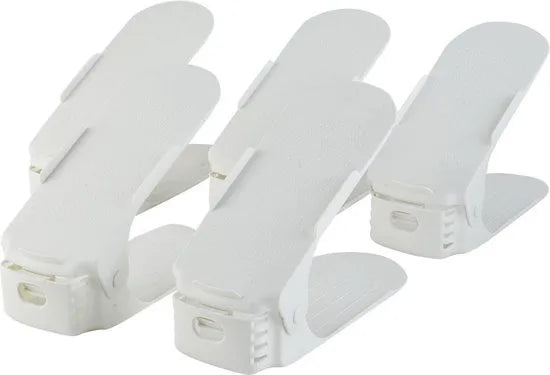 Schoenen Opbergsysteem Verstelbaar – Schoenenrek Schoenenkast Schoen Organizer – Set van 5 Zwart – Wit