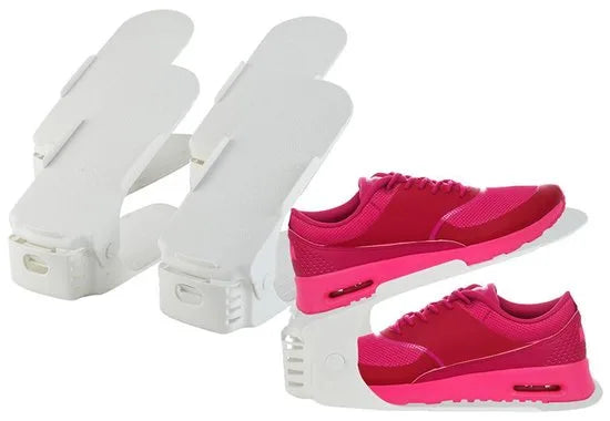 Schoenen Opbergsysteem Verstelbaar – Schoenenrek Schoenenkast Schoen Organizer – Set van 5 Zwart – Wit