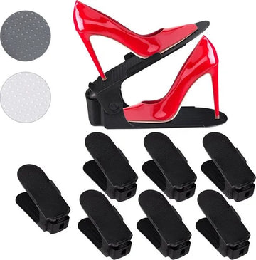 Schoenenopbergers - 8x schoenen organizer - verstelbaar - schoenen opbergsysteem - opberger - zwart
