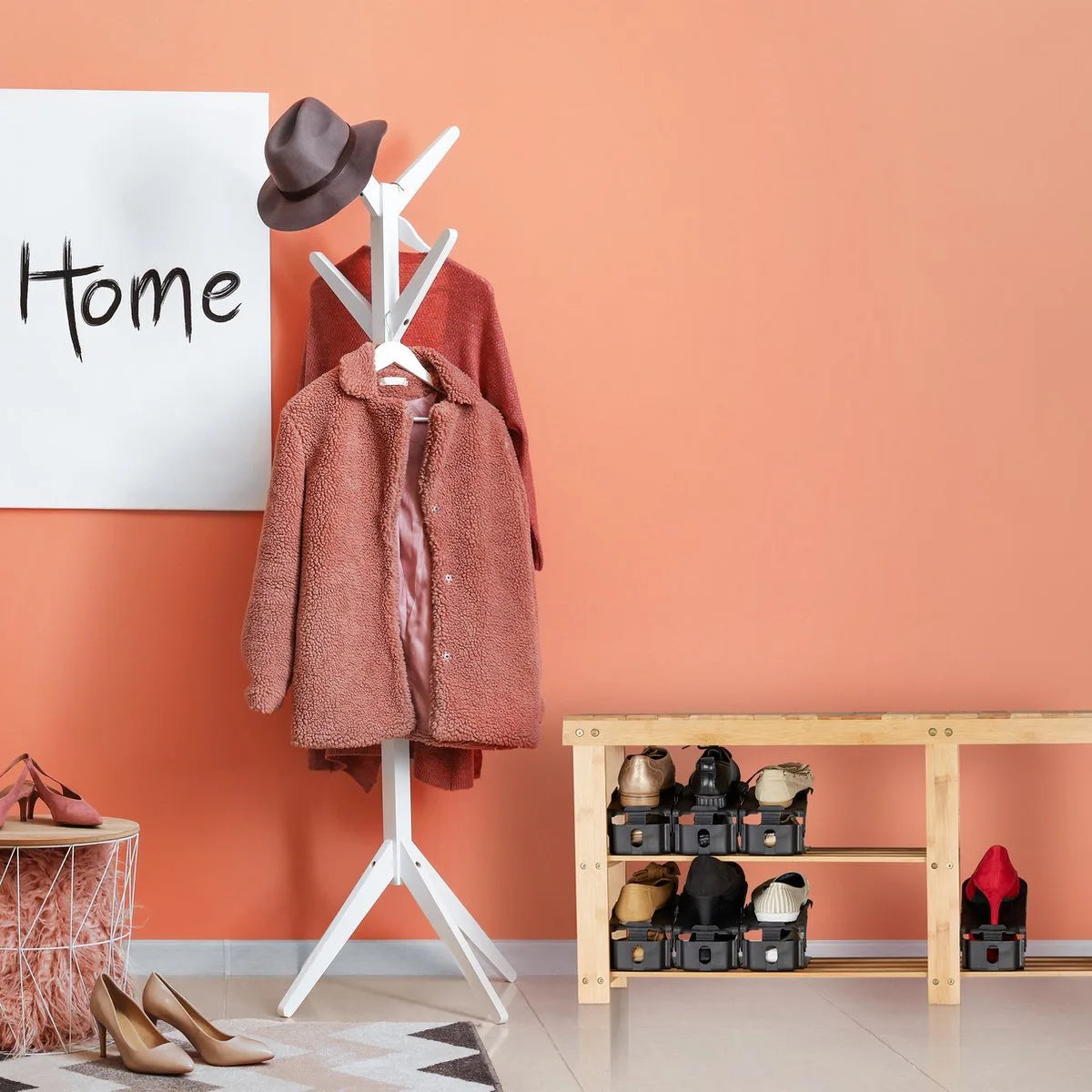 Schoenenopbergers - 8x schoenen organizer - verstelbaar - schoenen opbergsysteem - opberger - zwart