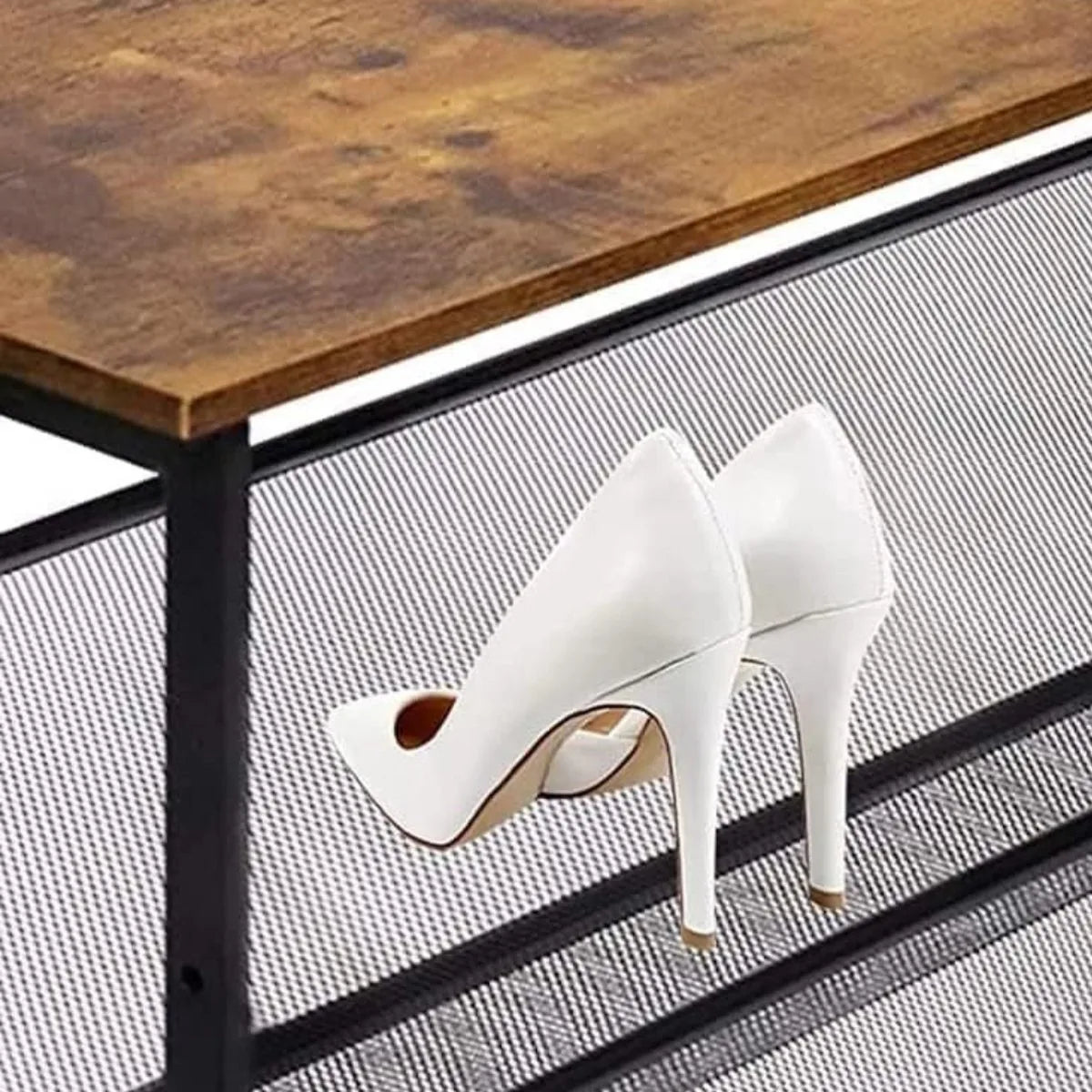 Schoenenrek – Schoenenkast – Voor 15-20 paar schoenen - Schoenenbank - Opbergrek – Halbank – 4 niveaus – Woonkamer, slaapkamer & hal