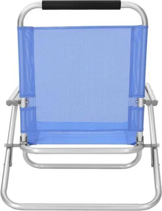 Segenn's strandstoel - draagbare klapstoel - rugleuning verstelbaar in 4 niveaus met armleuningen - ademend en comfortabel - buitenstoel - Blauw - 57 x 59 x 71 cm