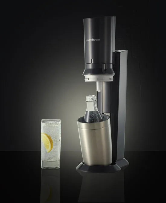 SodaStream Crystal Megapack - Zwart - Incl 2 glazen karaffen