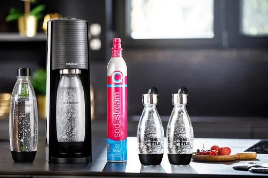 SodaStream TERRA Family Pack - Zwart - Incl 1L fles, 2x My Only Bottle en Quick Connect koolzuurcilinder