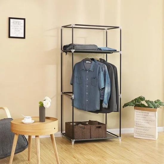 Songmics Garderobekast – Oprolbare Garderobe – Kledingkast – Stoffen Kast