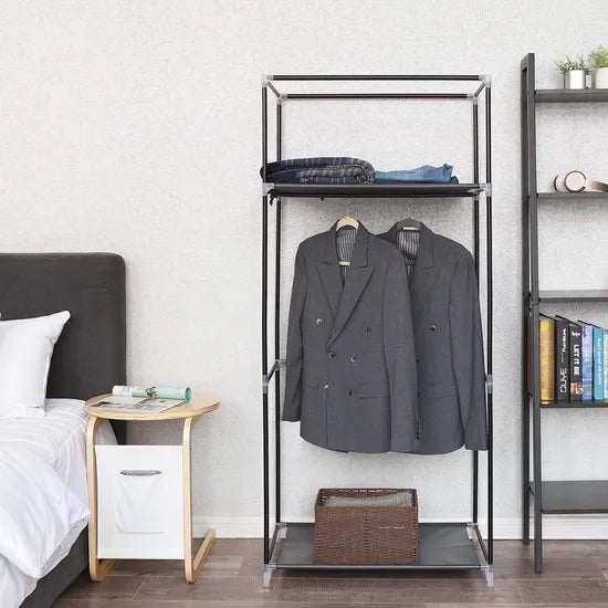 Songmics Garderobekast – Oprolbare Garderobe – Kledingkast – Stoffen Kast