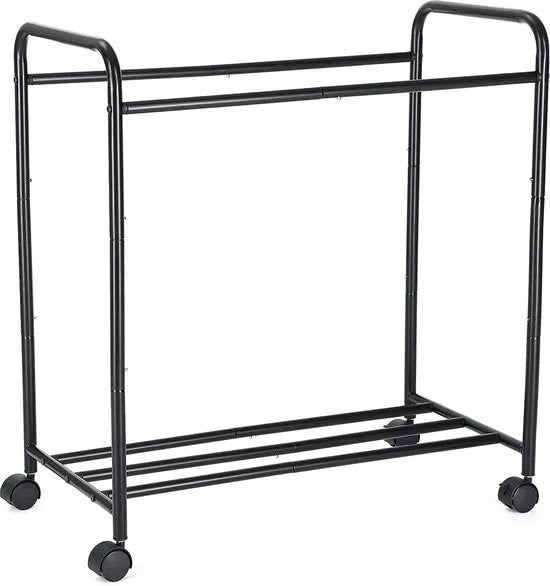 SONGMICS Home Wasmand met 3 afneembare stoffen zakken, stevige wasserette , 3 x 44 liter, zwart LSF003B