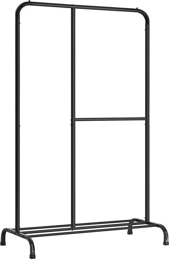 Songmics - Kledingrek - Kledingstang - tot 100 kg belastbaar - Met Verstelbare Stang - 105 x 50 x 195( l*b*h) -Zwart