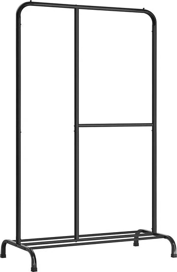 Songmics - Kledingrek - Kledingstang - tot 100 kg belastbaar - Met Verstelbare Stang - 105 x 50 x 195( l*b*h) -Zwart