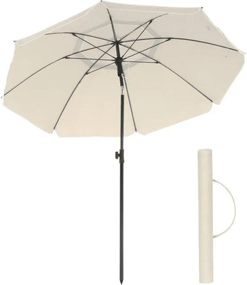 SONGMICS - Parasol - Parasol met UPF 50+ Zonbescherming - Kantelbaar - Hoogte Verstelbaar - Draagtas