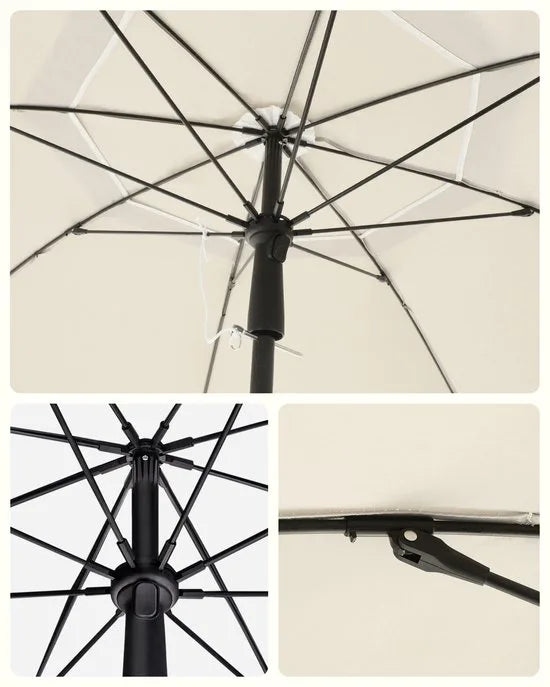 SONGMICS - Parasol - Parasol met UPF 50+ Zonbescherming - Kantelbaar - Hoogte Verstelbaar - Draagtas