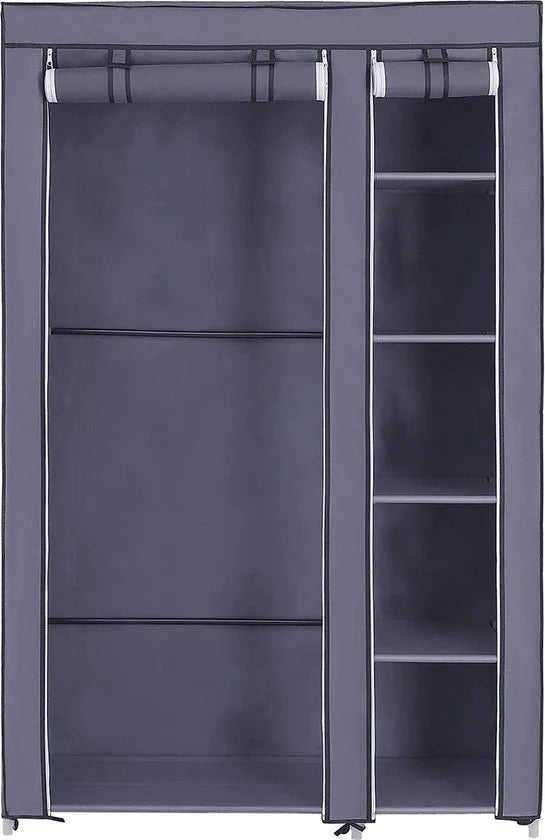 Songmics - Stoffen Kledingkast - Opvouwbare Garderobe kast - Stoffen Hangkast & Legkast - Kledingkast Opvouwbaar - Afm. 175 x 110 x 45 cm