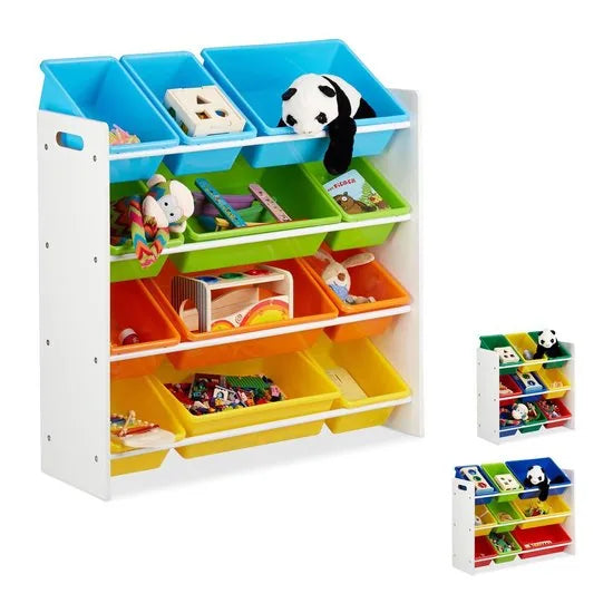 Speelgoedkast - met bakken - 88 x 86 x 31 cm