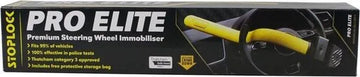 Stoplock Pro Elite Stuurslot - voor auto's, bestelwagens en campers - zwart/geel