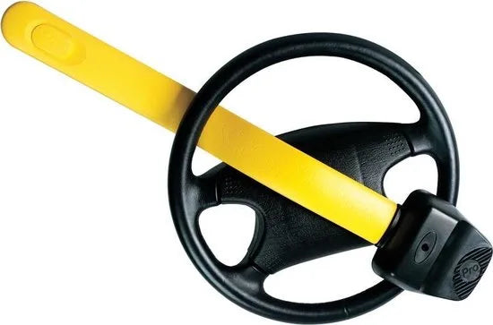 Stoplock Pro Elite Stuurslot - voor auto's, bestelwagens en campers - zwart/geel
