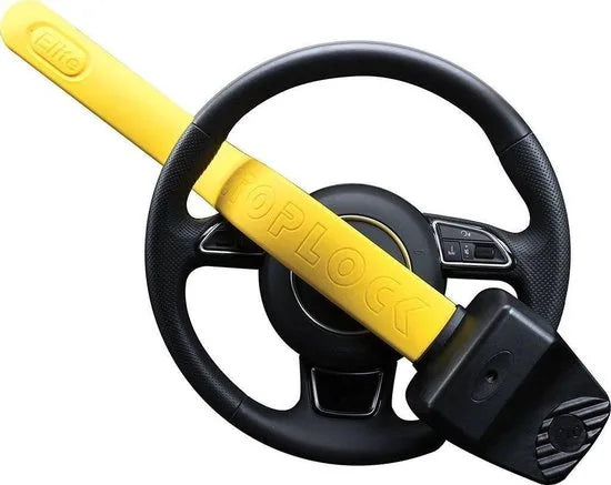 Stoplock Pro Elite Stuurslot - voor auto's, bestelwagens en campers - zwart/geel