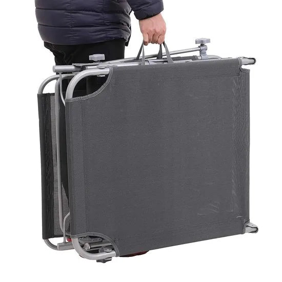 Strandstoel/ Strandbed met Zonnescherm - Grijs