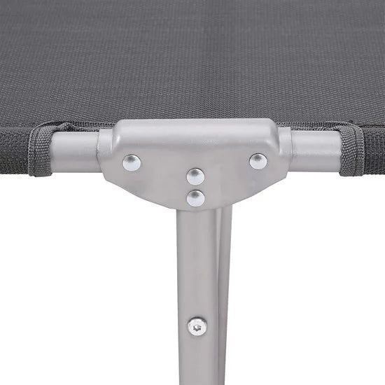 Strandstoel/ Strandbed met Zonnescherm - Grijs