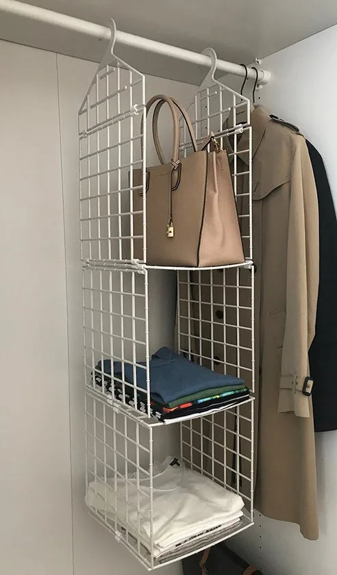 Sumpas - kleding organizer - lade organizer kledingkast - kast organizer kleding - lade organizer - kast organizer ondergoed - Kleding Opberger - kast organizer - kleding organizer opbergsysteem - 3 verdieping - Wit - 100 x 30 x 30 cm