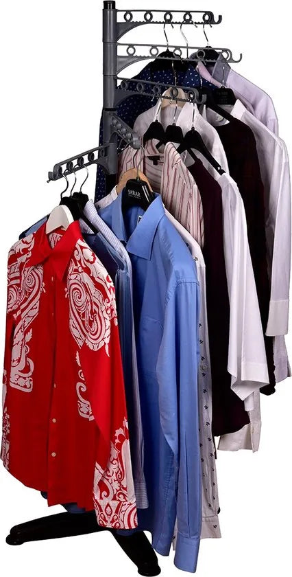 Sumpas - Kledingrek - Multifunctioneel - Multifunctioneel kledingrek - Verstelbaar - Zwart - 67*67*156
