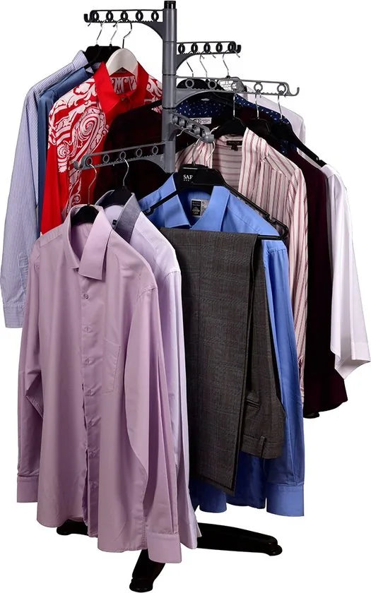 Sumpas - Kledingrek - Multifunctioneel - Multifunctioneel kledingrek - Verstelbaar - Zwart - 67*67*156