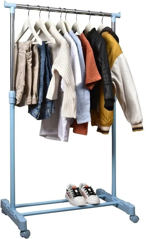 Sumpas - Kledingrek voor kinderen - Multifunctioneel - Multifunctioneel kleding rek - Verstelbaar - Blauw - 45*67*120