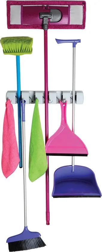 Sumpas-Luxe Bezemhouder-Bezem Ophangsysteem-Ophanghaken-Tuingereedschap- Tuin gereedschapschoder