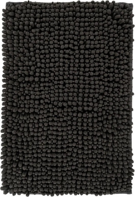 Tapijtenloods Fluffy Badmat Antislip - Antraciet - 40x60 CM - Douchemat Hoogpolig - Soft Touch