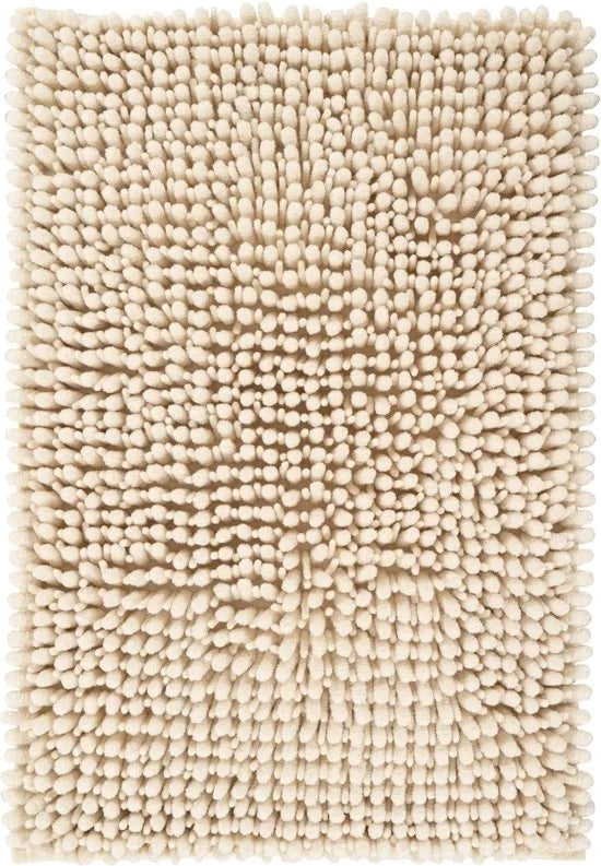 Tapijtenloods Fluffy Badmat Antislip - Creme - 67x110 CM - Douchemat Hoogpolig - Soft Touch