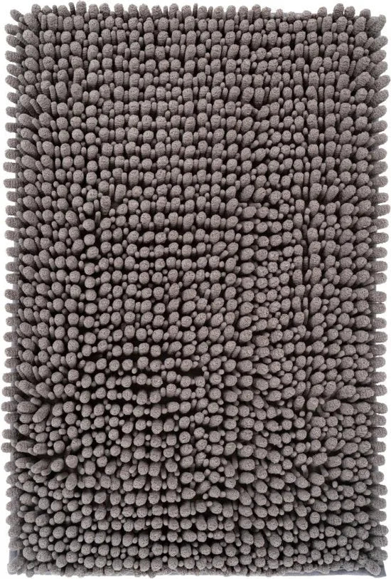 Tapijtenloods Fluffy Badmat Antislip - Grijs - 67x110 CM - Douchemat Hoogpolig - Soft Touch