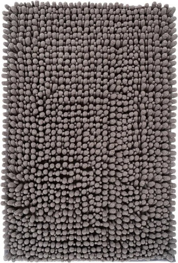 Tapijtenloods Fluffy Badmat Antislip - Grijs - 67x110 CM - Douchemat Hoogpolig - Soft Touch